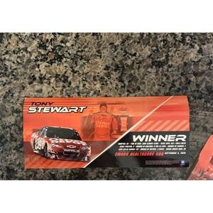 Tony Stewart Promotional Card NASCAR win Emory Healthcare 500 Race Office Depot